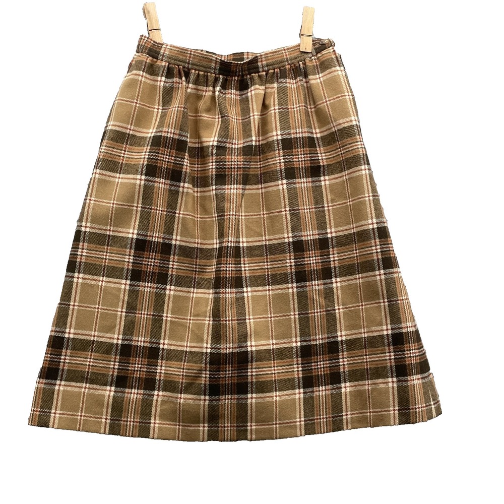 Vintage Pendleton 100% Wool Skirt Women's 7 Plaid Academia Y2k Office 90's Retro